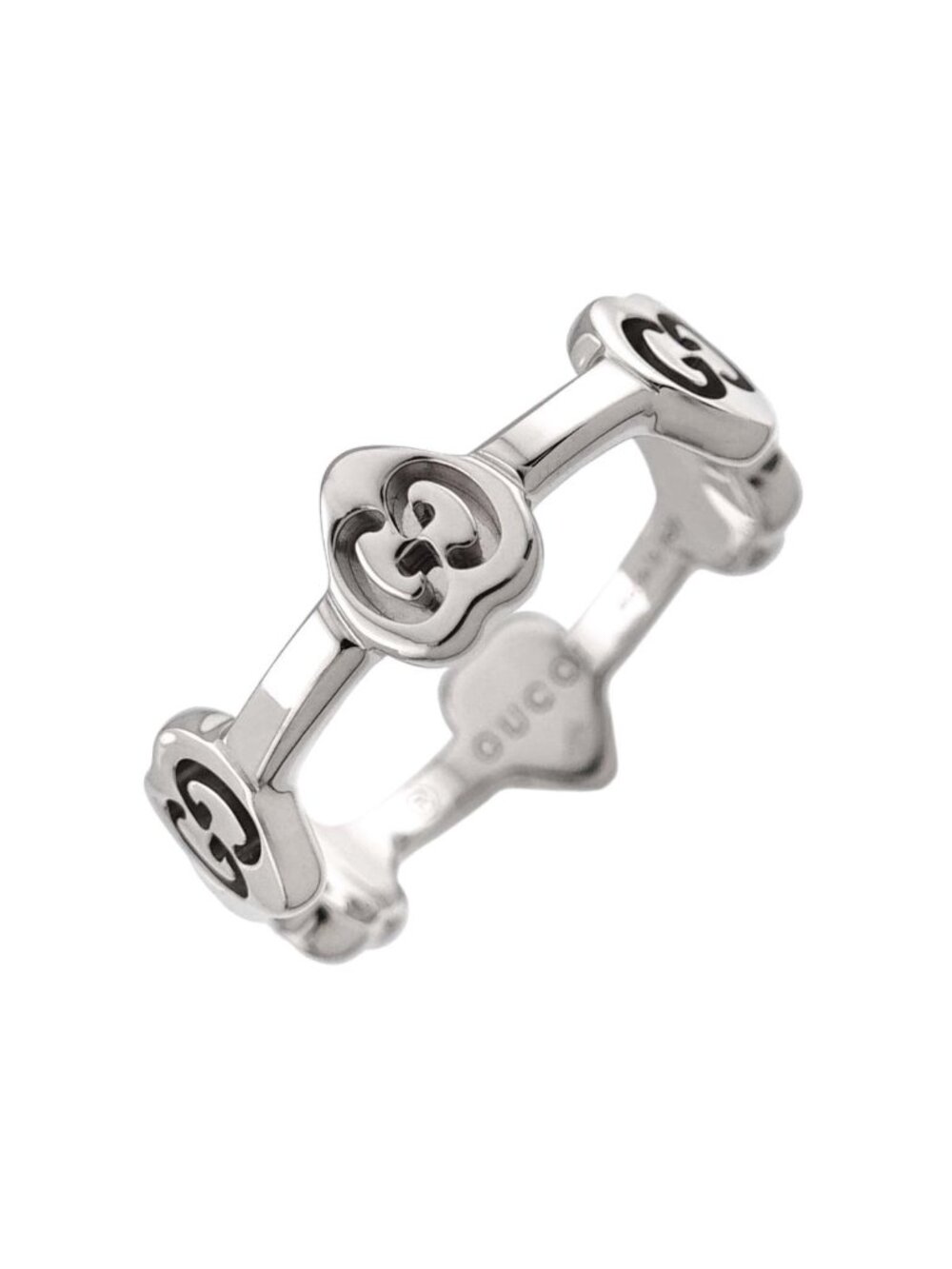 Gucci Icon Heart Ring 18k White Gold